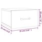 Seinäkiinnitettävät yöpöydät 2 kpl savutammi 35x35x20 cm hinta ja tiedot | Yöpöydät | hobbyhall.fi