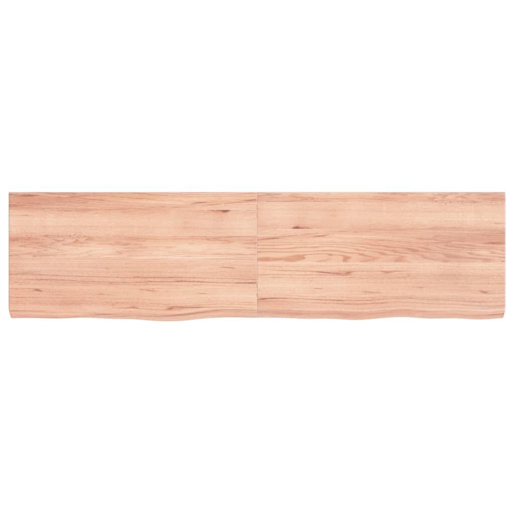 Seinähylly vaaleanruskea 120x30x(2-4) cm käsitelty täystammi hinta ja tiedot | Hyllyt | hobbyhall.fi