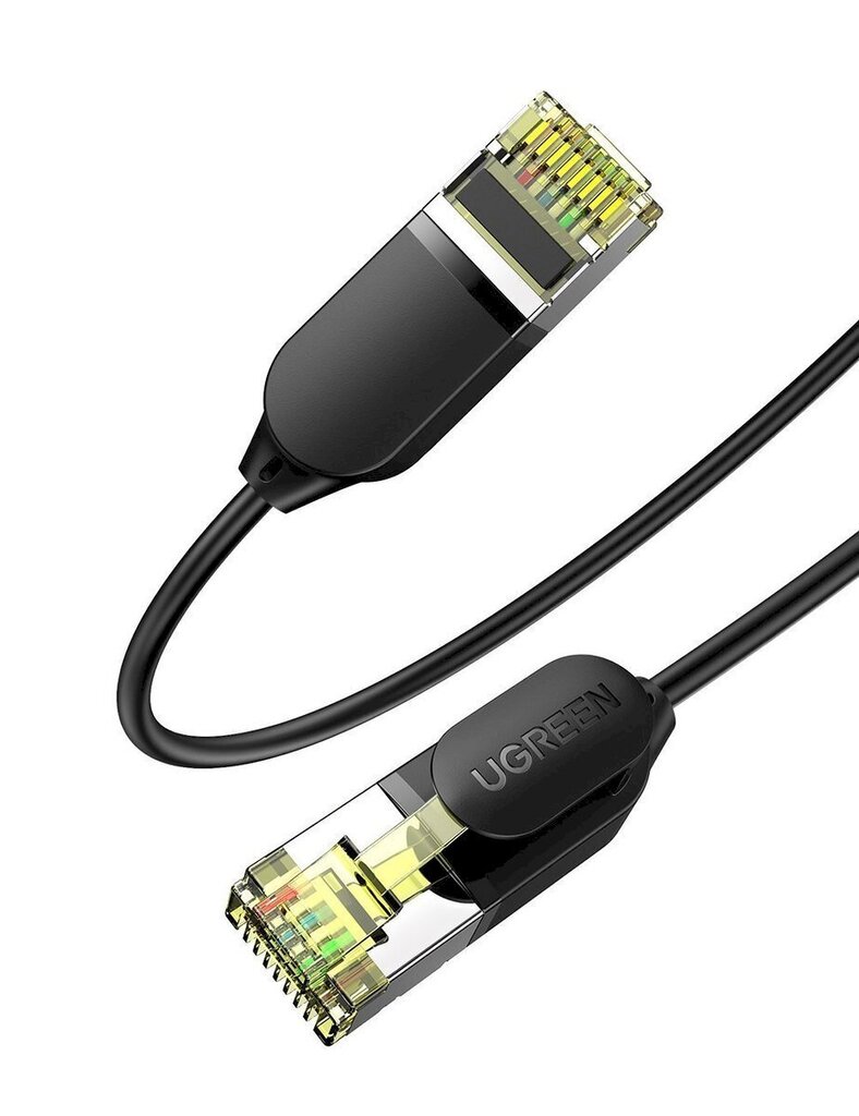 UGREEN NW149 verkkokaapeli, Ethernet RJ45, Cat.7, FTP, 2m (musta) hinta ja tiedot | Kaapelit ja adapterit | hobbyhall.fi