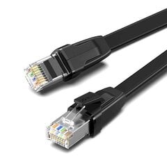 UGREEN NW134 Cat 8 U / FTP Flat Ethernet RJ45 Kaapeli puhdas kupari 3m (musta). hinta ja tiedot | Ugreen Kodinkoneet ja kodinelektroniikka | hobbyhall.fi