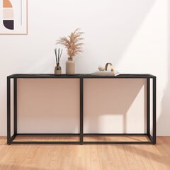 Konsolipöytä musta marmori 160x35x75,5 cm karkaistu lasi hinta ja tiedot | Sivupöydät | hobbyhall.fi