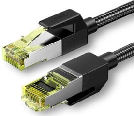 UGREEN NW150 Cat 7 F / FTP Braid Ethernet RJ45 kaapeli 3m (musta) hinta ja tiedot | Kaapelit ja adapterit | hobbyhall.fi