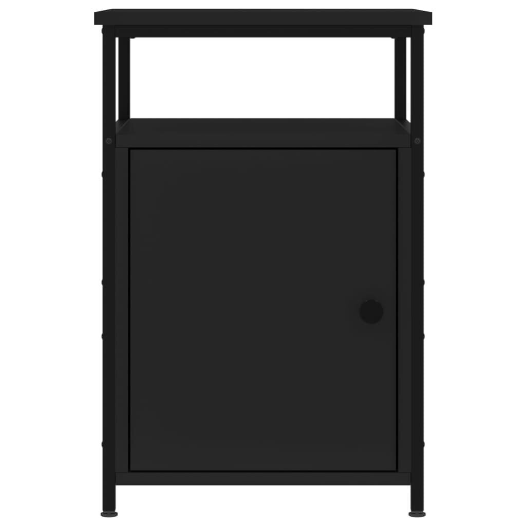 Yöpöydät 2 kpl musta 40x42x60 cm tekninen puu hinta ja tiedot | Yöpöydät | hobbyhall.fi