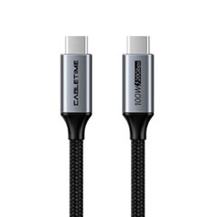 Kaapeli USB3.1, USB-C - USB-C, 10Gbps, 100W, 20V / 5A, 4K / 60HZ, 1m hinta ja tiedot | Kaapelit ja adapterit | hobbyhall.fi