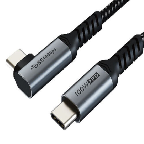 Kaapeli USB3.1, USB-C - USB-C, 10Gbps, 100W, 20V / 5A, 4K / 60HZ, 1m hinta ja tiedot | Kaapelit ja adapterit | hobbyhall.fi