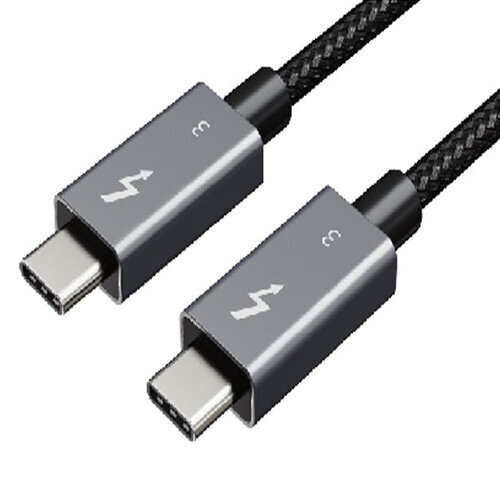 Kaapeli Thunderbolt 3, USB-C - USB-C, 40 Gbps, 100 W, 20 V / 5 A, 4K / 60 HZ, 2 m hinta ja tiedot | Kaapelit ja adapterit | hobbyhall.fi