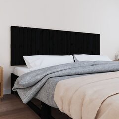 Sängynpääty seinälle musta 185x3x60 cm täysi mänty hinta ja tiedot | Sängyt | hobbyhall.fi