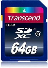 TRANSCEND SDXC CLASS 10 64GB hinta ja tiedot | Transcend Puhelimet, älylaitteet ja kamerat | hobbyhall.fi