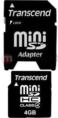 Transcend Secure Digital SDHC-kortti 4GB, muistikortti hinta ja tiedot | Transcend Puhelimet, älylaitteet ja kamerat | hobbyhall.fi