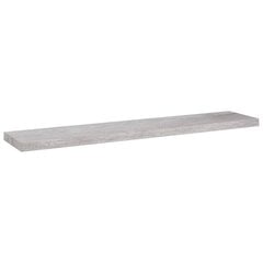 Kelluvat seinähyllyt 2 kpl betoninharmaa 120x23,5x3,8 cm MDF hinta ja tiedot | Hyllyt | hobbyhall.fi