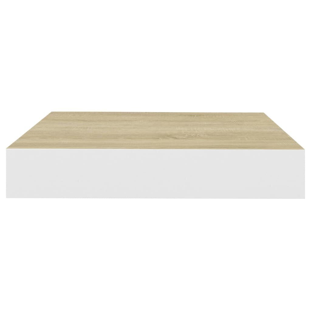 Kelluvat seinähyllyt 4 kpl tammi ja valkoinen 23x23,5x3,8cm MDF hinta ja tiedot | Hyllyt | hobbyhall.fi