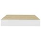 Kelluvat seinähyllyt 4 kpl tammi ja valkoinen 23x23,5x3,8cm MDF hinta ja tiedot | Hyllyt | hobbyhall.fi