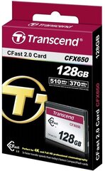 Transcend TS128GCFX650 CFast 128GB hinta ja tiedot | Transcend Puhelimet, älylaitteet ja kamerat | hobbyhall.fi