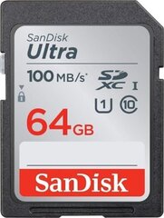 SANDISK Ultra 64GB SDXC Memory Card muistitikku hinta ja tiedot | Kameran muistikortit | hobbyhall.fi