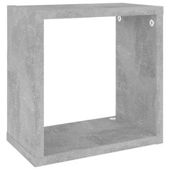 Kuutioseinähyllyt 6 kpl betoninharmaa 26x15x26 cm hinta ja tiedot | Hyllyt | hobbyhall.fi