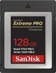 SANDISK Extreme Pro 128GB CFexpress Card muistitikku hinta ja tiedot | Kameran muistikortit | hobbyhall.fi