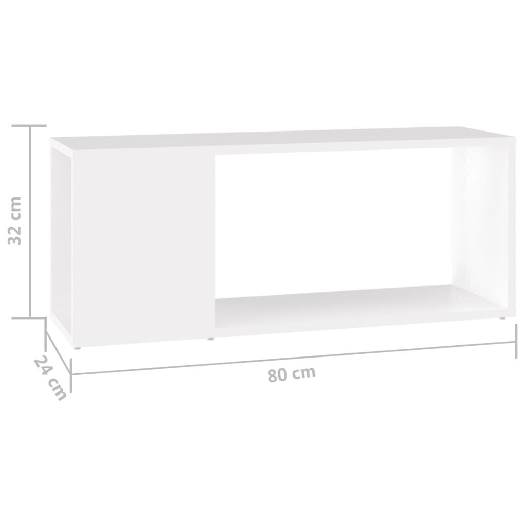 TV-taso valkoinen 80x24x32 cm lastulevy hinta ja tiedot | TV-tasot | hobbyhall.fi