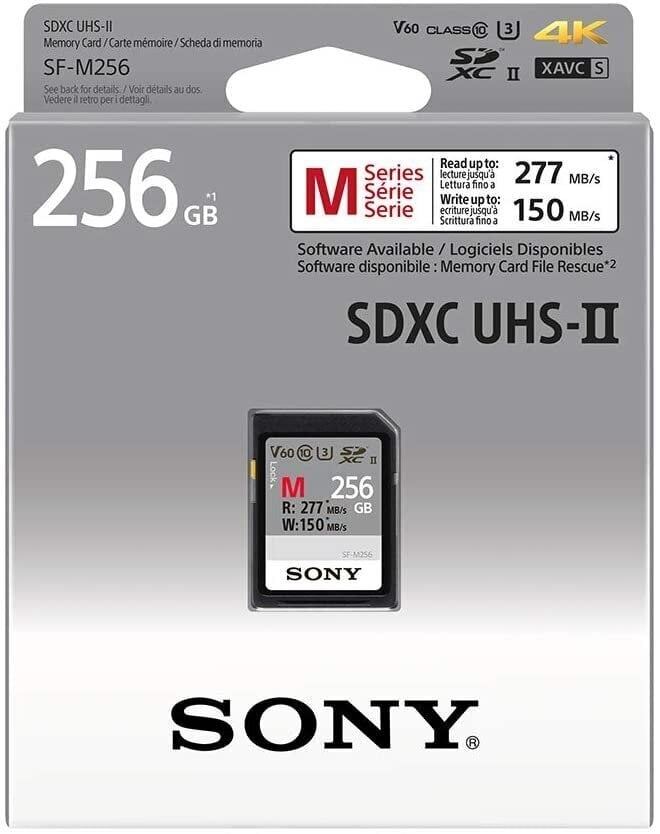 Sony SF-M256 256 GB SD UHS-II Luokka 10 SFG2M hinta ja tiedot | Kameran muistikortit | hobbyhall.fi