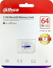 MicroSDXC-muistikortti DAHUA 64GB, UHS-I / TF-C100 hinta ja tiedot | Dahua Puhelimet, älylaitteet ja kamerat | hobbyhall.fi