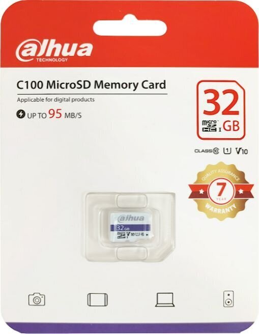 MEMORY MICRO SDHC 32GB UHS-I/TF-C100/32GB DAHUA hinta ja tiedot | Kameran muistikortit | hobbyhall.fi