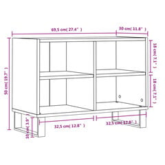 TV-taso musta 69,5x30x50 cm tekninen puu hinta ja tiedot | TV-tasot | hobbyhall.fi