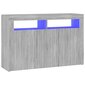 Senkki LED-valoilla harmaa Sonoma 115,5x30x75 cm hinta ja tiedot | Olohuoneen kaapit ja lipastot | hobbyhall.fi