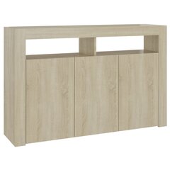 Senkki LED-valoilla Sonoma-tammi 115,5x30x75 cm hinta ja tiedot | Olohuoneen kaapit ja lipastot | hobbyhall.fi