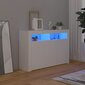 Senkki LED-valoilla valkoinen 115,5x30x75 cm hinta ja tiedot | Olohuoneen kaapit ja lipastot | hobbyhall.fi