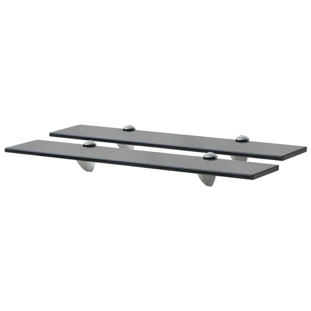 Kelluvat hyllyt 2 kpl lasi 60x10 cm 8 mm hinta ja tiedot | Hyllyt | hobbyhall.fi