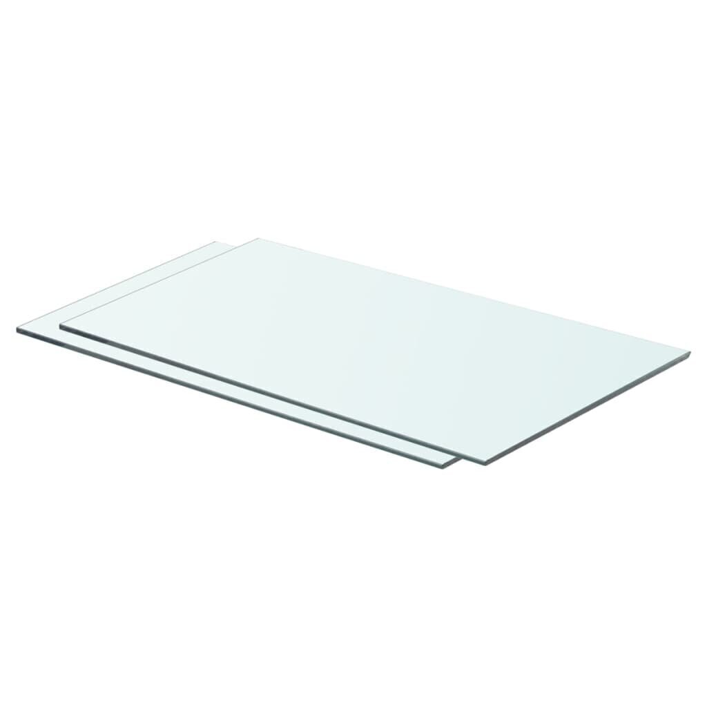 Hyllyt 2 kpl kirkas lasi 60x30 cm hinta ja tiedot | Hyllyt | hobbyhall.fi