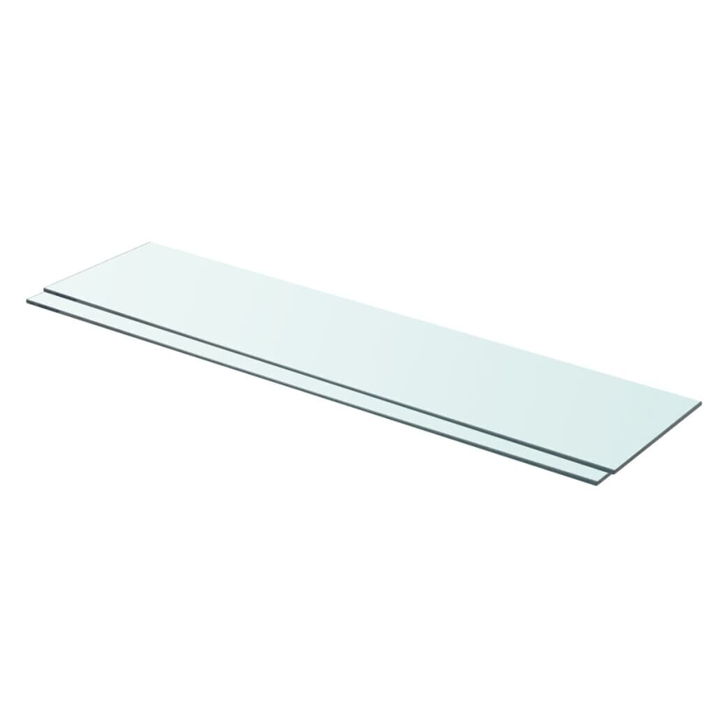 Hyllyt 2 kpl kirkas lasi 90x20 cm hinta ja tiedot | Hyllyt | hobbyhall.fi