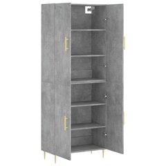 Kaappi betoninharmaa 69,5x34x180 cm tekninen puu hinta ja tiedot | Lipastot | hobbyhall.fi