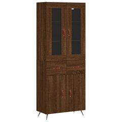 Kaappi ruskea tammi 69,5x34x180 cm tekninen puu hinta ja tiedot | Lipastot | hobbyhall.fi