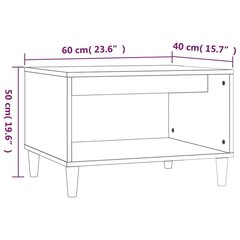 Sohvapöytä ruskea tammi 60x50x40 cm tekninen puu hinta ja tiedot | Sohvapöydät | hobbyhall.fi