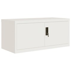 Arkistokaappi valkoinen 90x40x130 cm teräs hinta ja tiedot | Olohuoneen kaapit ja lipastot | hobbyhall.fi