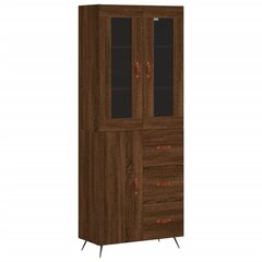 Kaappi ruskea tammi 69,5x34x180 cm tekninen puu hinta ja tiedot | Lipastot | hobbyhall.fi