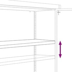 Arkistokaappi musta 79x40x90 cm teräs hinta ja tiedot | Olohuoneen kaapit ja lipastot | hobbyhall.fi