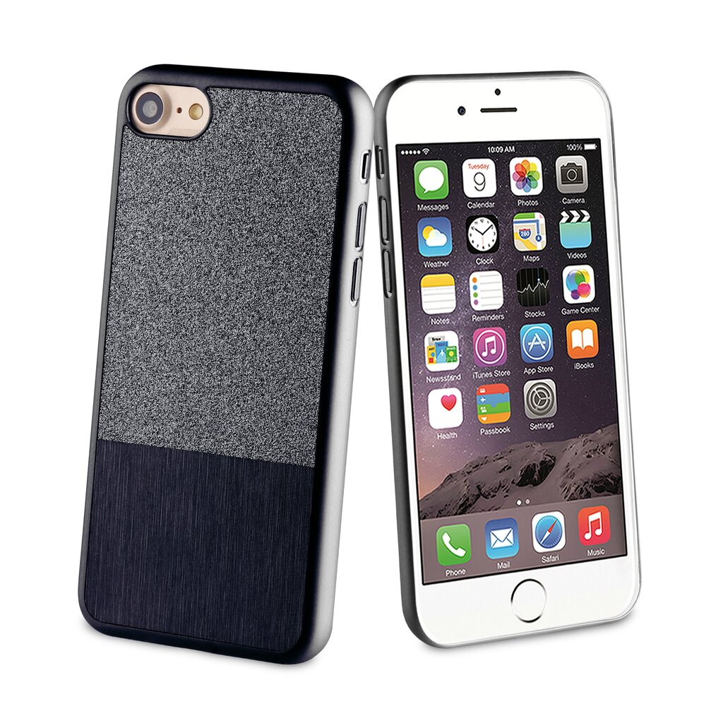 Apple iPhone 7 Glitter case by Muvit Black hinta ja tiedot | Puhelimen kuoret ja kotelot | hobbyhall.fi