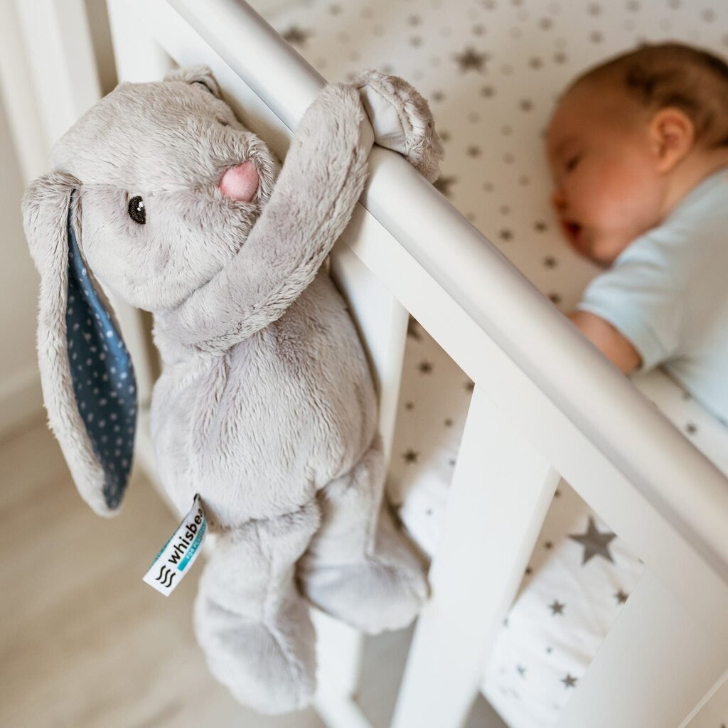 Kaisuloon Whisbear® Humming Bunny harmaalla sensorilla Harmaa hinta ja tiedot | Vauvan lelut | hobbyhall.fi