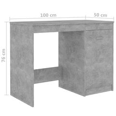 Työpöytä betoninharmaa 140x50x76 cm lastulevy hinta ja tiedot | Tietokonepöydät ja työpöydät | hobbyhall.fi