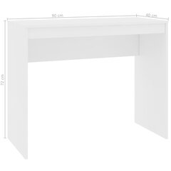 Työpöytä valkoinen 90x40x72 cm tekninen puu hinta ja tiedot | Tietokonepöydät ja työpöydät | hobbyhall.fi