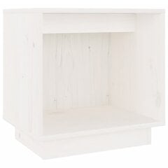 Yöpöydät 2 kpl valkoinen 40x30x40 cm täysi mänty hinta ja tiedot | Yöpöydät | hobbyhall.fi