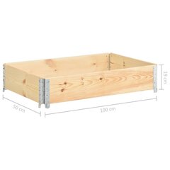 Kuormalavan reunus 50x100 cm täysi mänty hinta ja tiedot | Puutarhatyökalut | hobbyhall.fi