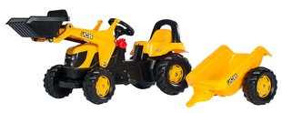 Rolly Toys Rolly Kid JCB poljintraktori kauhalla ja perävaunulla, keltainen hinta ja tiedot | Poikien lelut | hobbyhall.fi