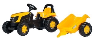 Rolly Toys RollyKid JCB -pedaalitraktori keltaisella perävaunulla hinta ja tiedot | Rolly Toys Lapset | hobbyhall.fi