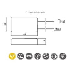 Kontaktiton kytkin GTV AE-WPDRW-00 hinta ja tiedot | Kytkimet ja pistorasiat | hobbyhall.fi