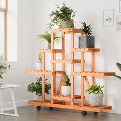 Kukkateline pyörillä 110x25x101 cm täysi kuusi hinta ja tiedot | Kukkatelineet ja kukkapöydät | hobbyhall.fi