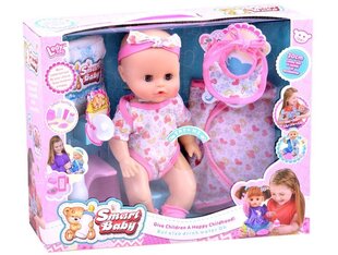 Interaktiivinen nukke, vaaleanpunainen. hinta ja tiedot | Vauvan lelut | hobbyhall.fi