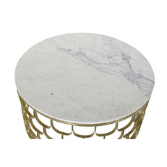 Sivusaari DKD Home Decor, marmori, (81 x 81 x 42 cm), kulta/valkoinen hinta ja tiedot | Sohvapöydät | hobbyhall.fi
