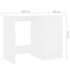 Työpöytä valkoinen 100x50x76 cm lastulevy hinta ja tiedot | Tietokonepöydät ja työpöydät | hobbyhall.fi